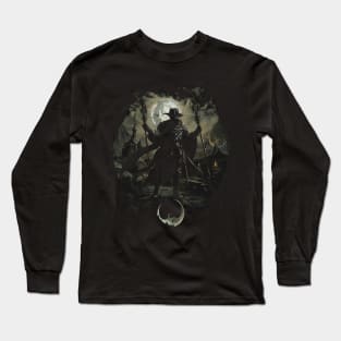 Dark Age Plague Doctor - Moonlight Village Long Sleeve T-Shirt